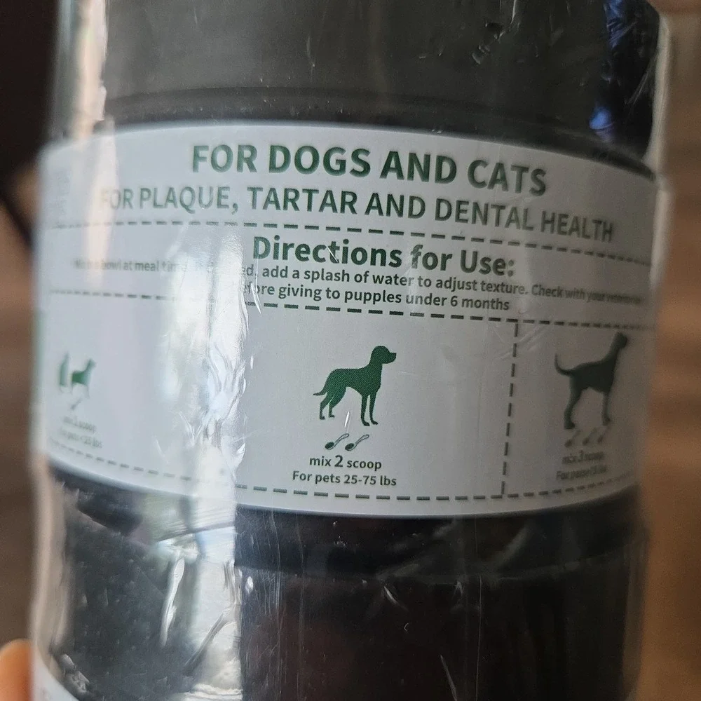 2 Pack Dog Dental Powder, Dog Teeth Cleaning Powder and Cat Breath Freshener